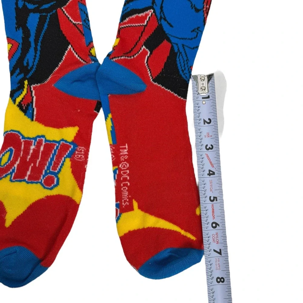 Superman Socks Comic Book POWER Crew Socks Novelty‎ Socks 510